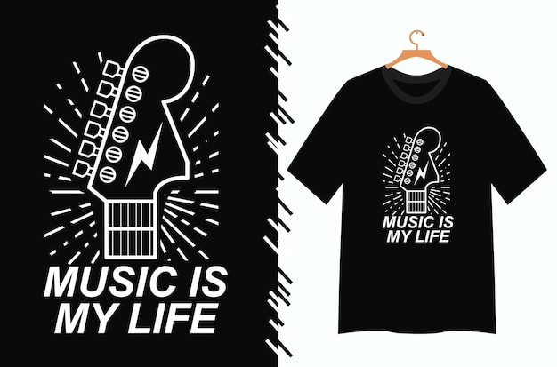 Tシャツデザインの音楽ベクトルイラスト