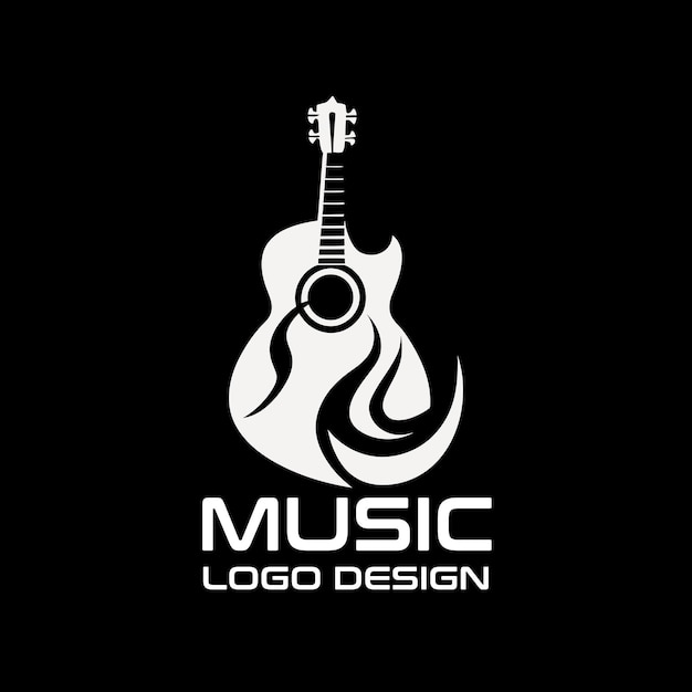 Vettore progettazione del logo del vettore musicale