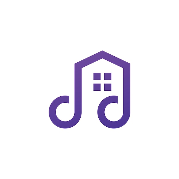 音楽のベクトルのロゴ アイコンのデザイン テンプレート要素