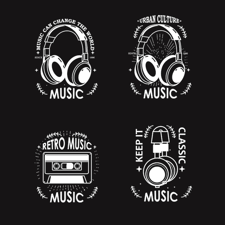 Vector tシャツデザインの音楽ベクトル