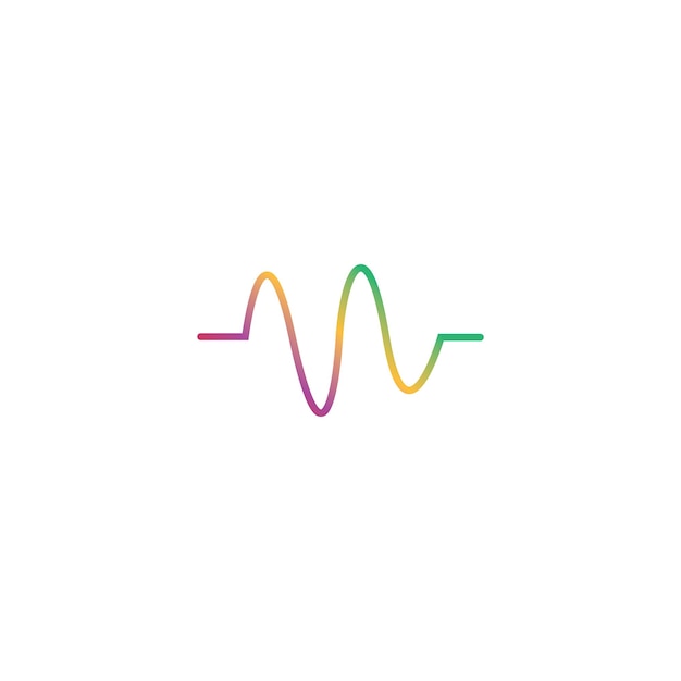 Music wave logo vector icon illustration