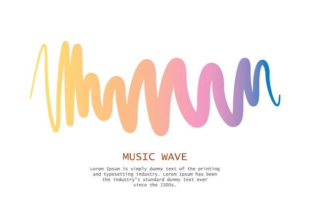 Логотип проигрывателя музыкальных волн Красочный элемент эквалайзера
