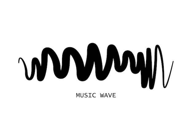 Элемент эквалайзера логотипа музыкальной волны