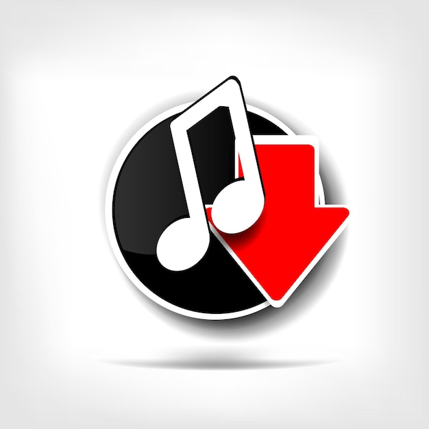 Vector music web icon