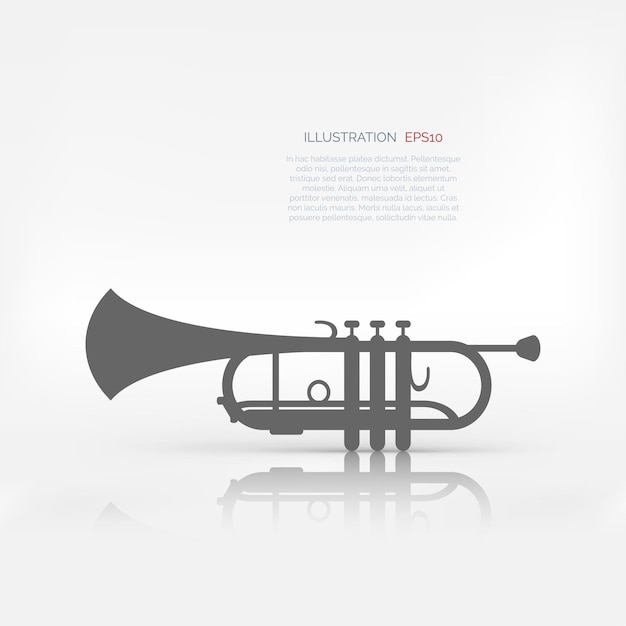 Vector music wind instruments web icon