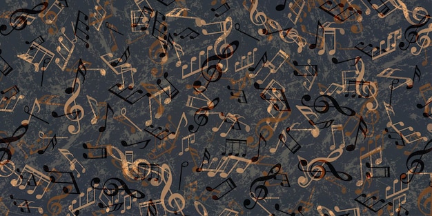 Vector musical background musical abstract notes