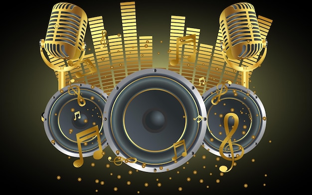 Musical background vector illustration