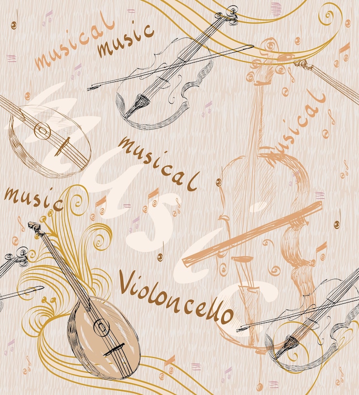Vector musical background