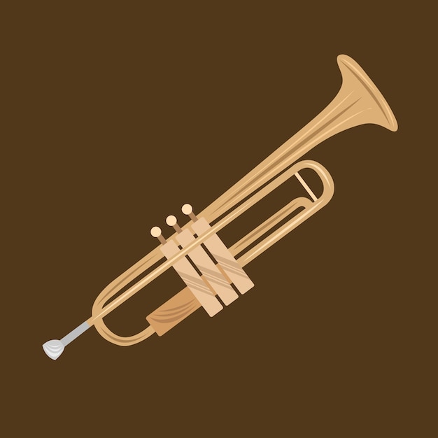 Musical concert trumpet vector illustration