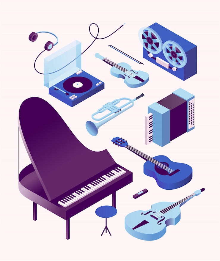 Vector musical instrument illustration