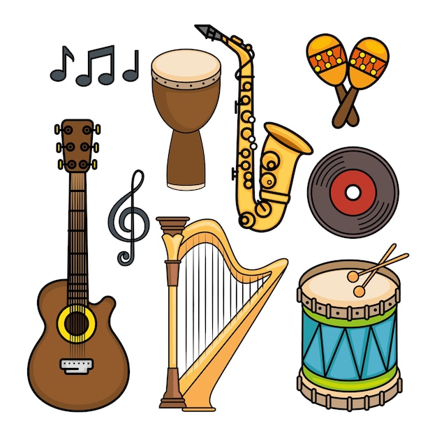 Vector musical instruments icon