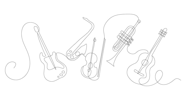 Strumenti musicali lineart