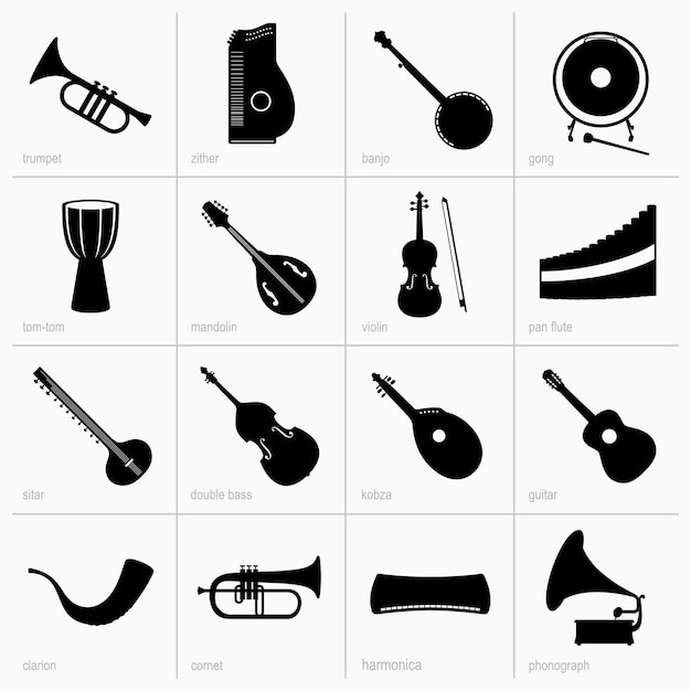 Vector musical instruments (set 2)