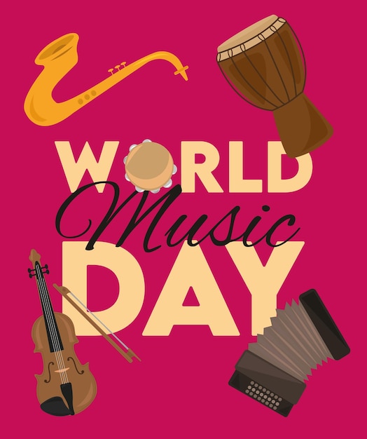 Musical instruments vector Music instrument hand drawing vector illustration