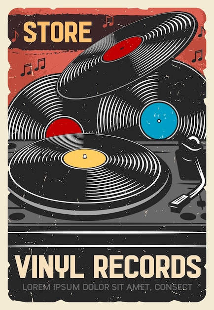 Musical instruments and vinyl records store