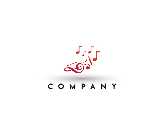 Logo musicale musica che collega il logo del mondo