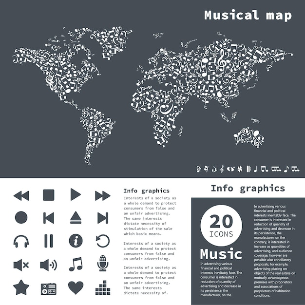 Vector musical map