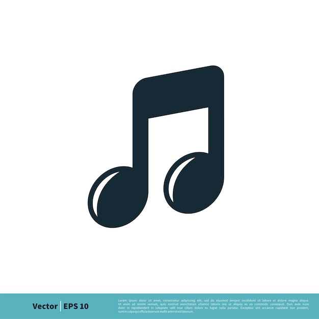 Musical Melody Note Icon Vector Logo Template Illustration Design Vector EPS 10