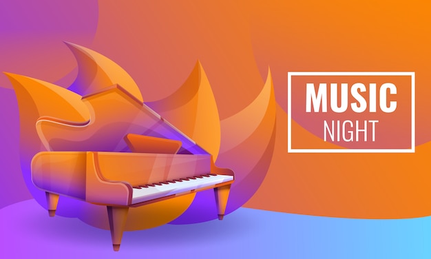 Musical nights concept design with piano