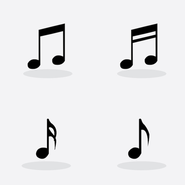 Musical notation icon illustration background