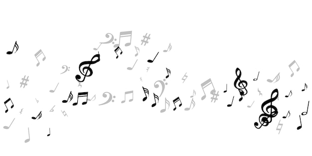 Musical note icons vector backdrop Melody