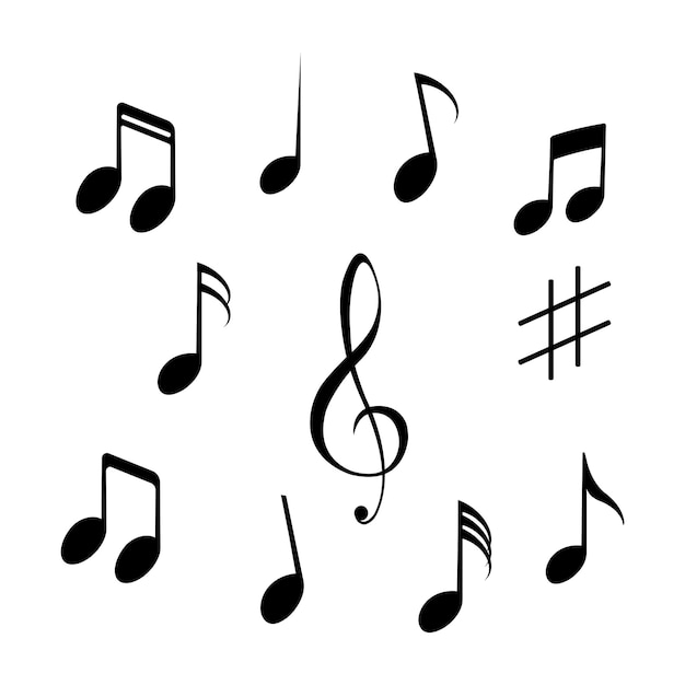 Vector musical note logo