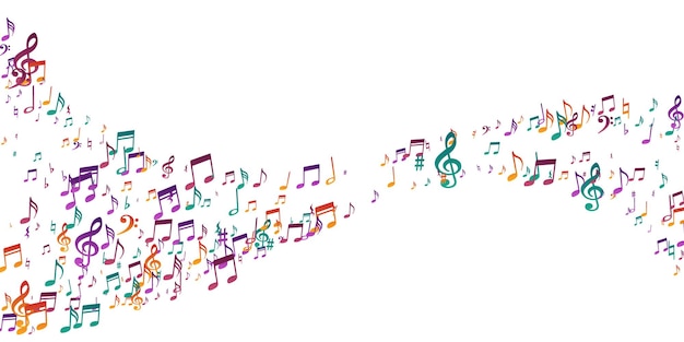 Musical note symbols vector background Symphony