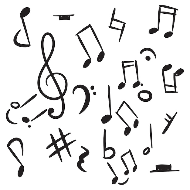 Musical notes doodle