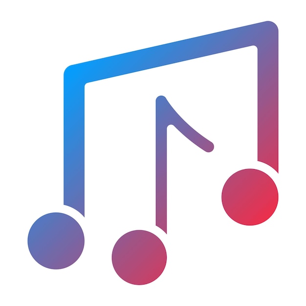 Vector musical notes icon style