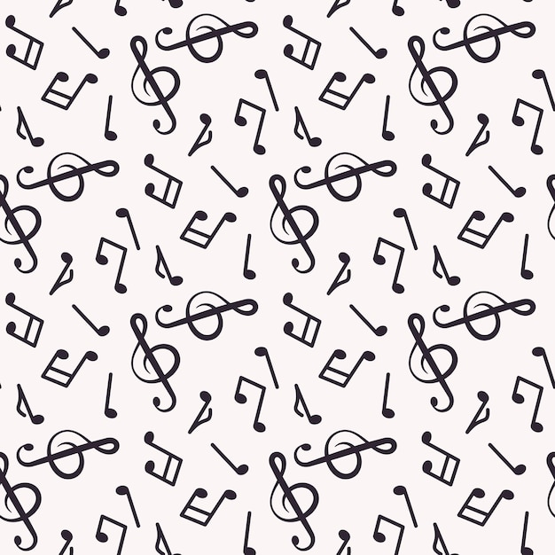 Premium Vector | Musical notes pattern