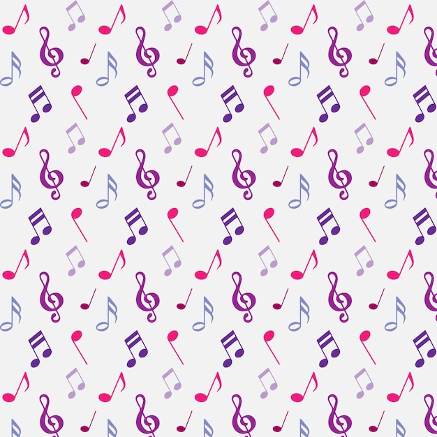 musical notes seamless pattern