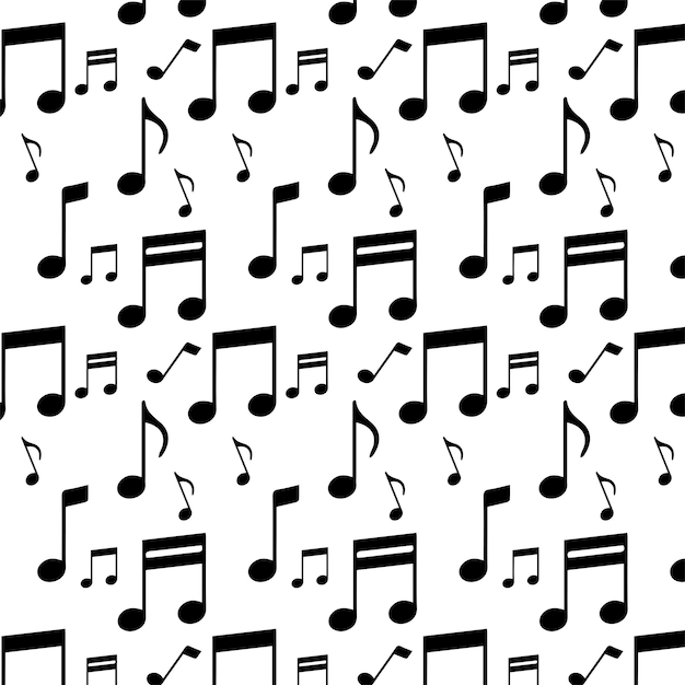 Musical notes songs melodies or tunes flat vector icon for music app pattern