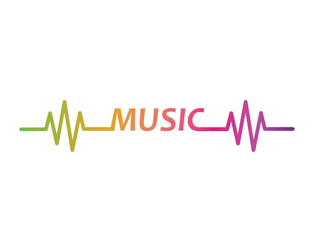 Musicequaizer en geluidseffect ilustration logo vector pictogrammalplaatje