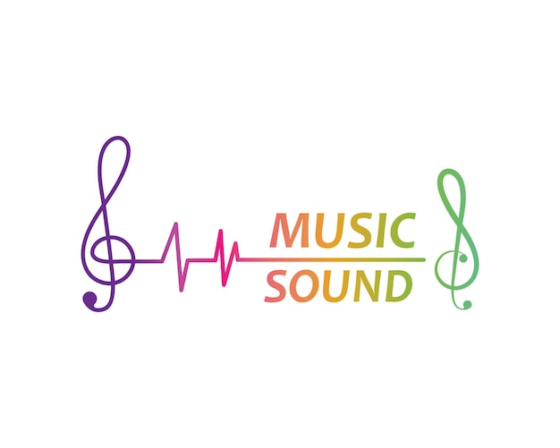 Musicequaizer and sound effect ilustration logo vector icon template