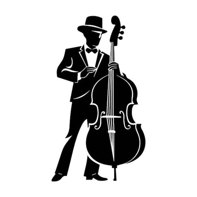 musician silhouette illustration