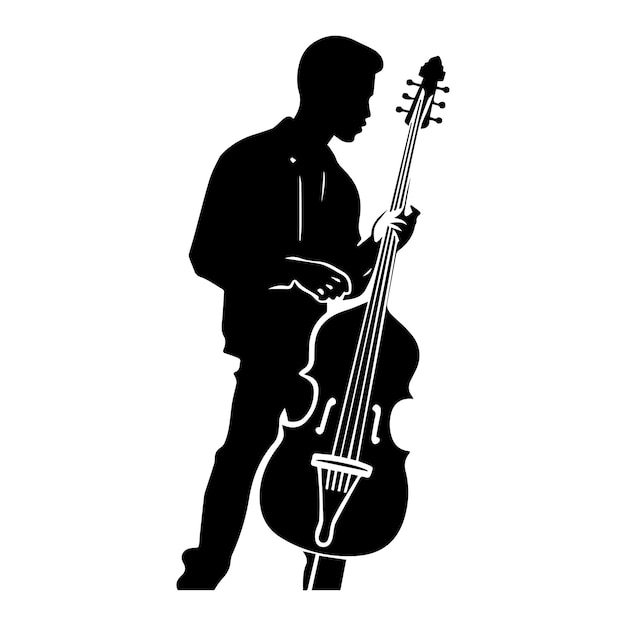 Vector musician silhouette illustration