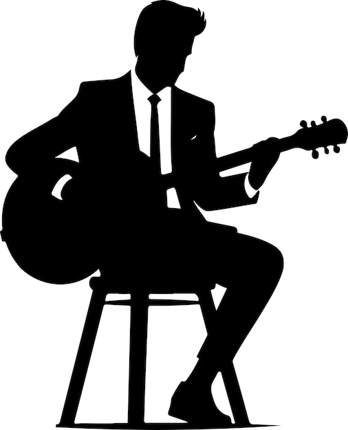 벡터 musician silhouette silhouette vector black color silhouette white background 12