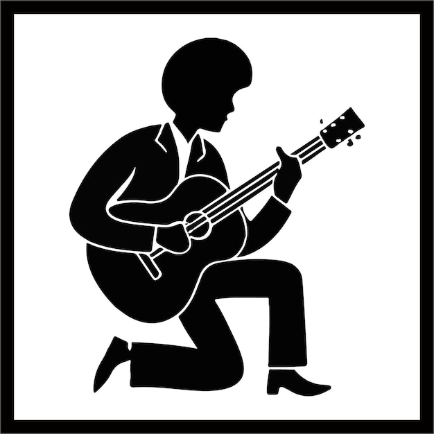 musician silhouette vector image