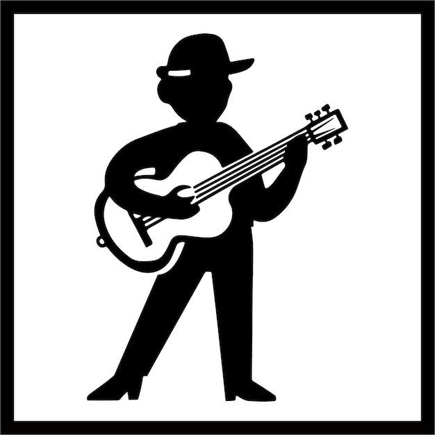 musician silhouette vector image