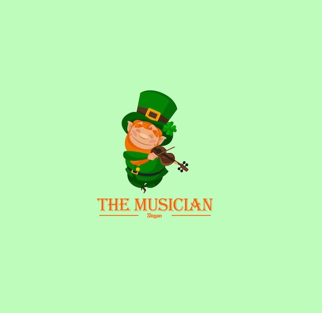 The musician vector mascot logo template