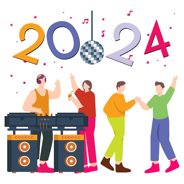 musicians of live music band concept Office colleague raising their hands up with confetti vector