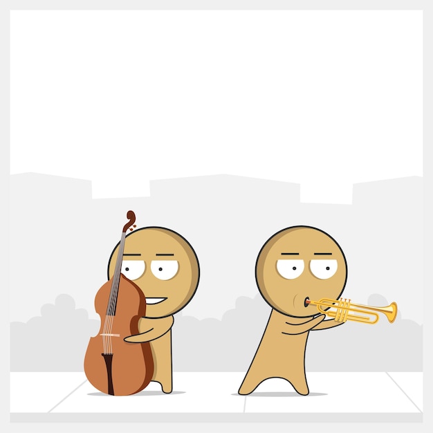 Musicians play instruments