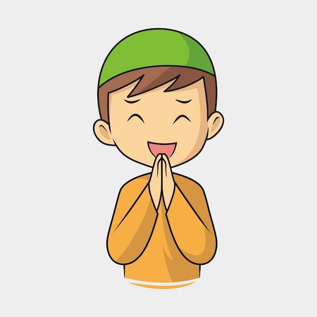 Muslim boy feeling sorry and apologize