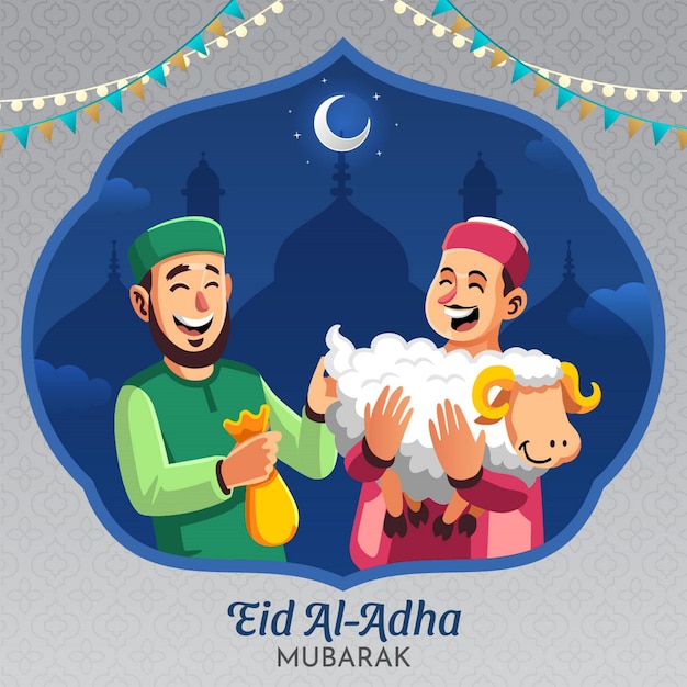 Muslim buy a sheep on the Eid al Adha moment