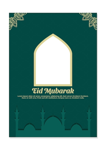 Volantino del festival musulmano eid mubarak