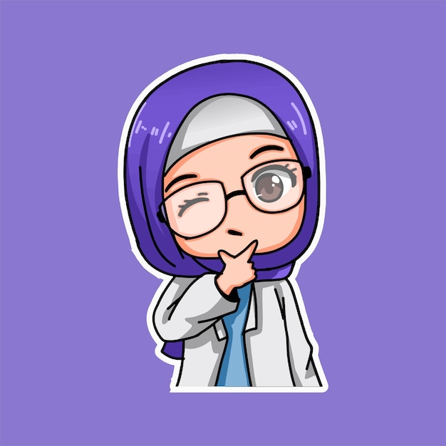 Download Muslim Girl Cartoon Profile Picture