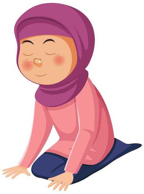 Muslim girl cartoon character