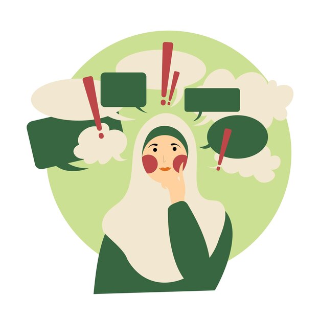 Premium Vector Muslim Girl Thinking premium-vector-muslim-girl-thinking