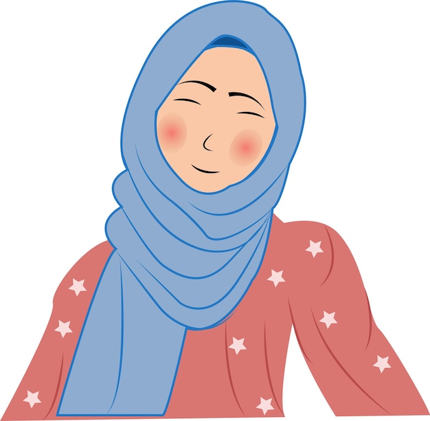 Muslim hijab girl vector