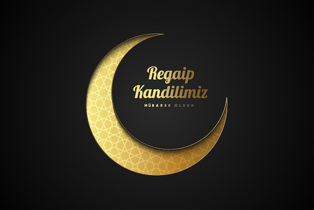 Vector muslim holiday, feast. religious days. (turkish regaip, mirac, berat, mevlit kandili. eid mubarak)